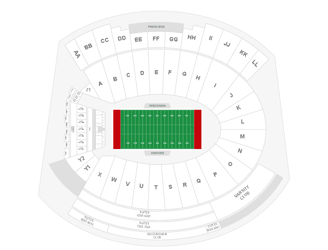 Mapa de asientos – Camp Randall