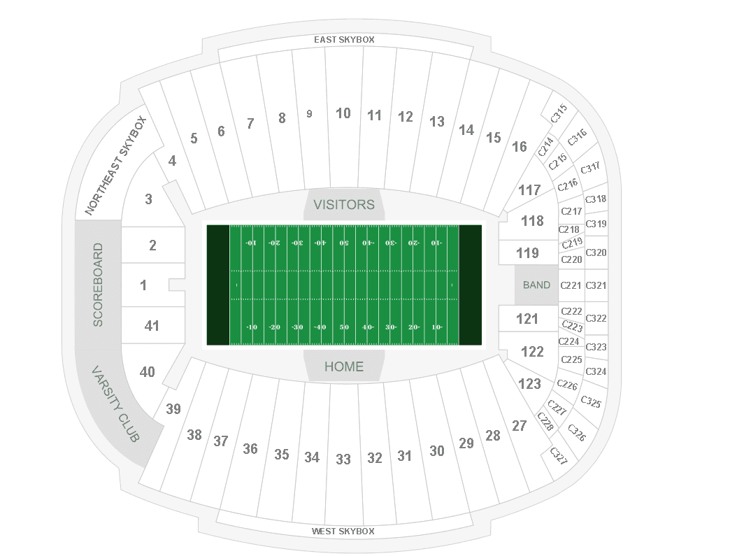 Seating chart – Doak Campbell Stadium