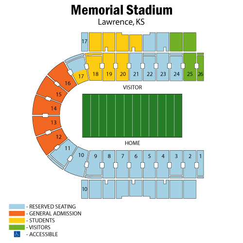 Seating chart – Memorial Stadium-KS