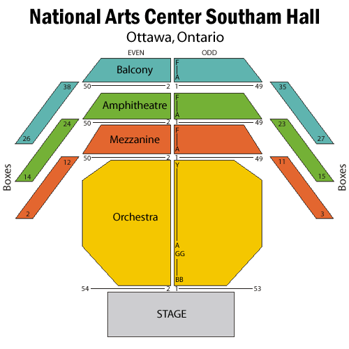 Seating chart – National Arts Centre