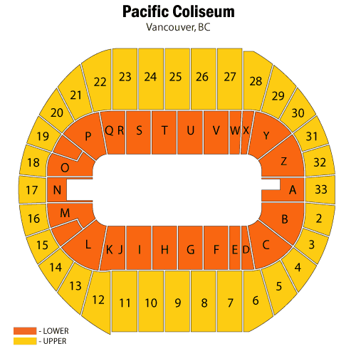 Seating chart – Pacific Coliseum