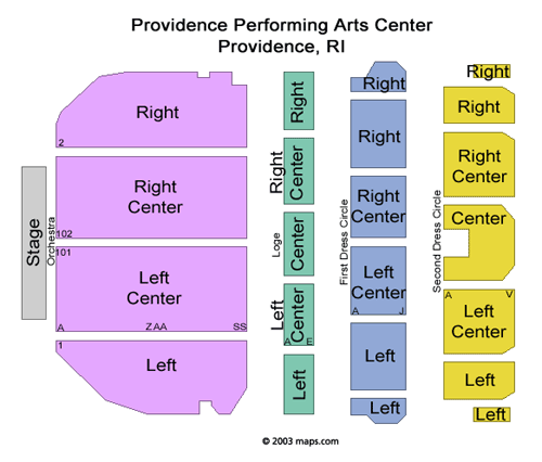 Seating chart – Providence Performing Arts