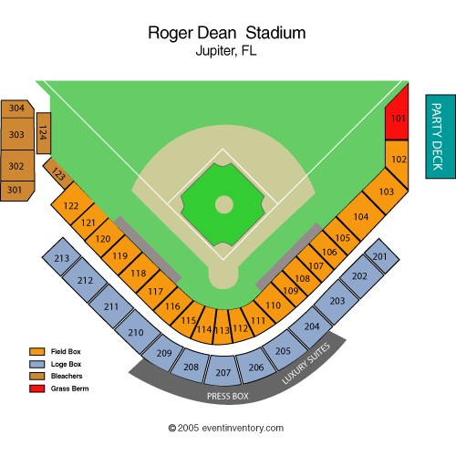 Seating chart – Roger Dean Chevrolet Stadium