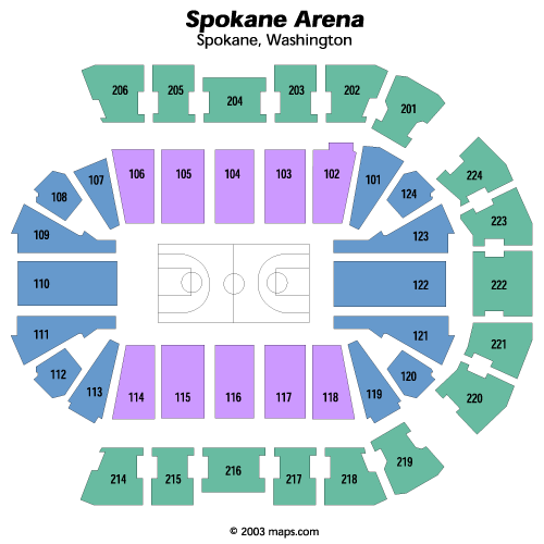 Seating chart – Numerica Veterans Arena