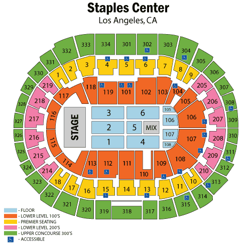Seating chart – Crypto.com Arena
