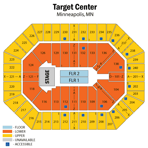 Seating chart – Target Center