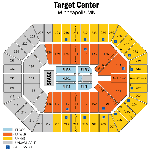 Seating chart – Target Center