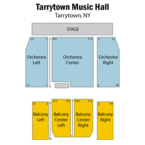 Mapa de asientos – Tarrytown Music Hall