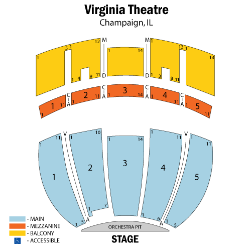 Mapa de asientos – Virginia Theatre