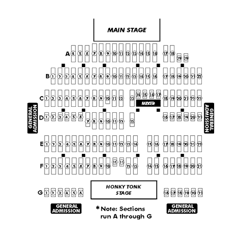 Seating chart – Billy Bob's