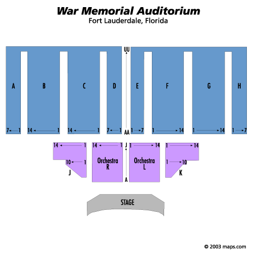 Seating chart – War Memorial Auditorium-FL