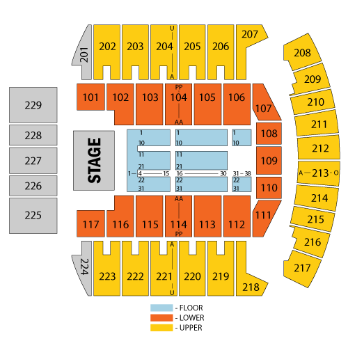 Seating chart – Bismarck Event Center