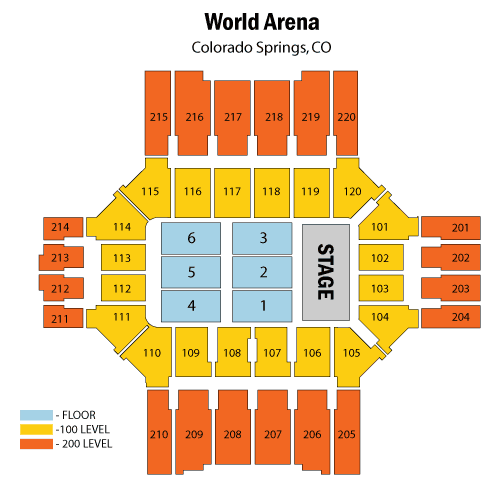 Seating chart – Broadmoor World Arena