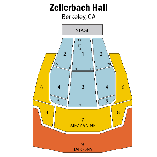 Seating chart – Zellerbach Auditorium