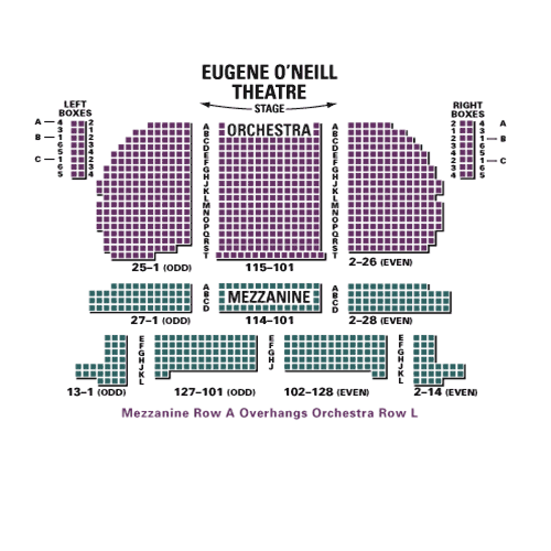 Seating chart – Eugene O'Neill Theatre