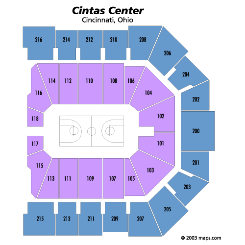 Seating chart – Cintas Center