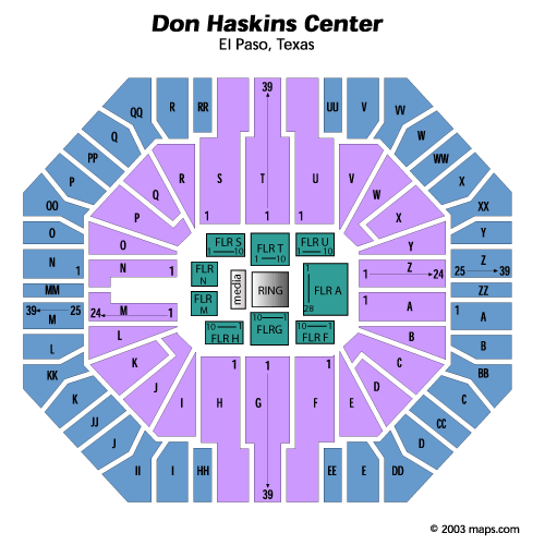 Mapa de asientos – Don Haskins Center