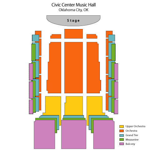 Seating chart – Civic Center Music Hall