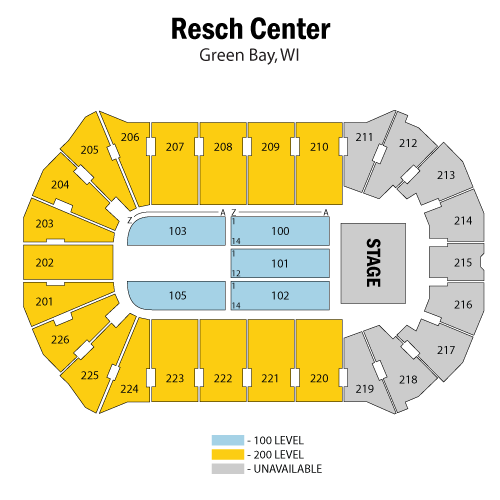 Mapa de asientos – Resch Center