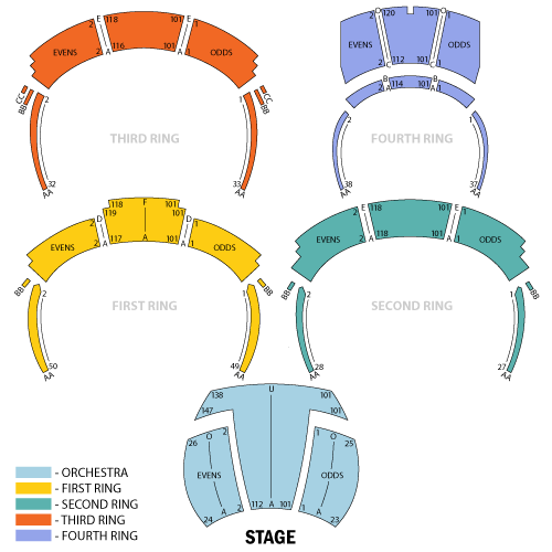 Mapa de asientos – David H. Koch Theater