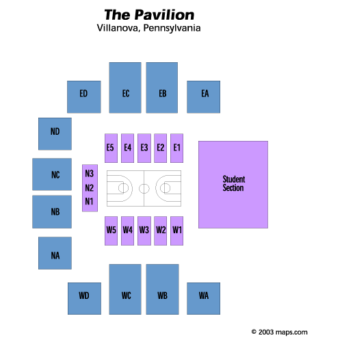 Mapa de asientos – Finneran Pavilion