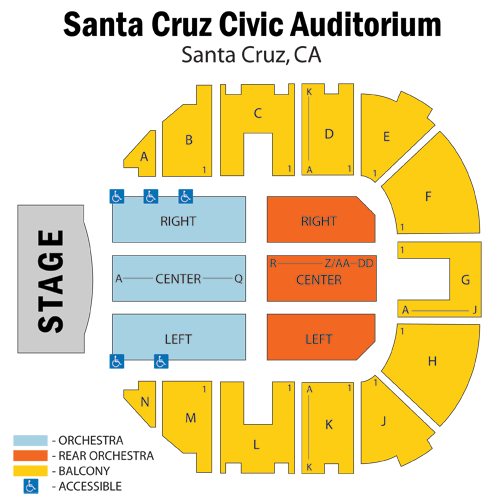 Seating chart – Santa Cruz Civic Auditorium