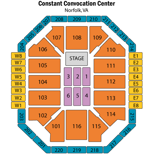 Seating chart – Chartway Arena at Ted Constant Convocation Center