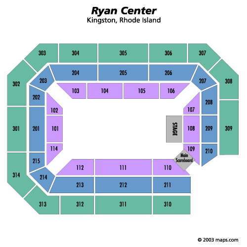 Mapa de asientos – Ryan Center