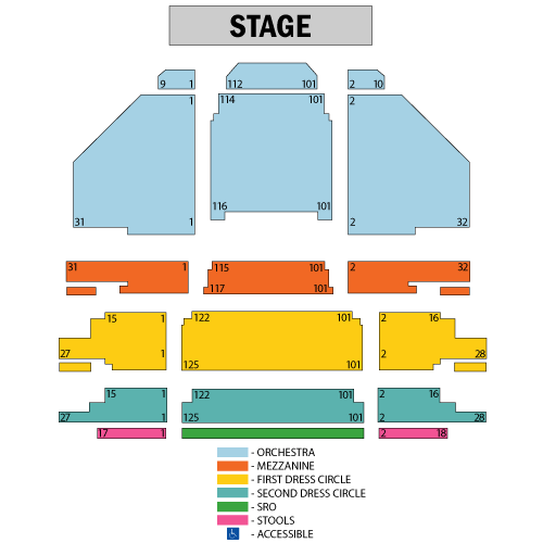 Mapa de asientos – Carpenter Theatre at Dominion Energy Center