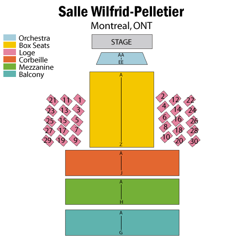 Seating chart – Salle Wilfrid- Pelletier/Place Des Arts