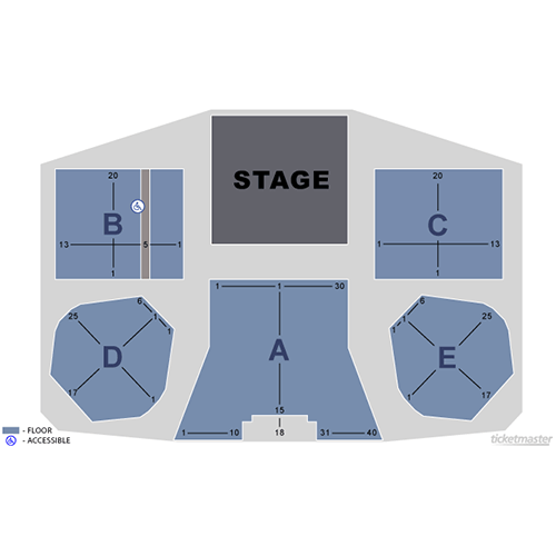 Mapa de asientos – Grand Casino Mille Lacs