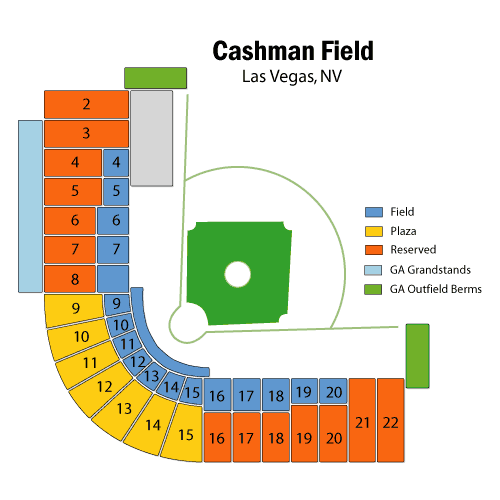 Seating chart – Cashman Field