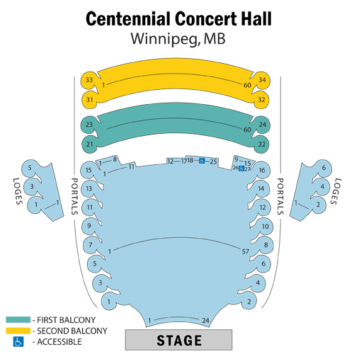 Seating chart – Centennial Concert Hall