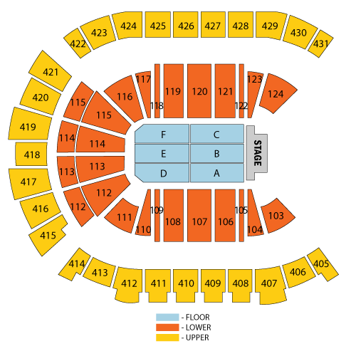 Mapa de asientos – Toyota Center - TX