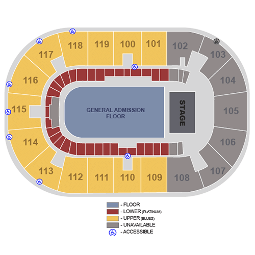 Seating chart – Coca-Cola Coliseum