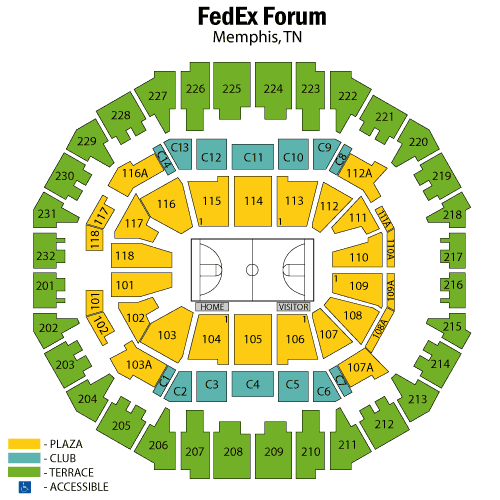 Seating chart – FedExForum