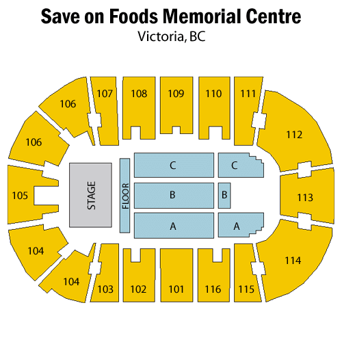 Seating chart – Save-On-Foods Memorial Centre