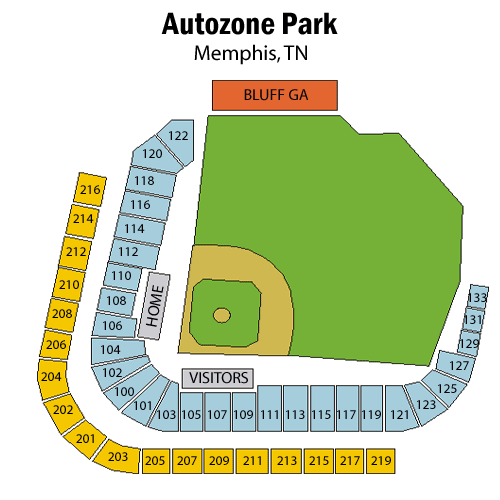 Seating chart – Autozone Park