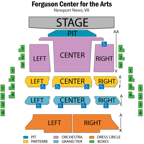 Seating chart – Ferguson Center for the Arts Concert Hall