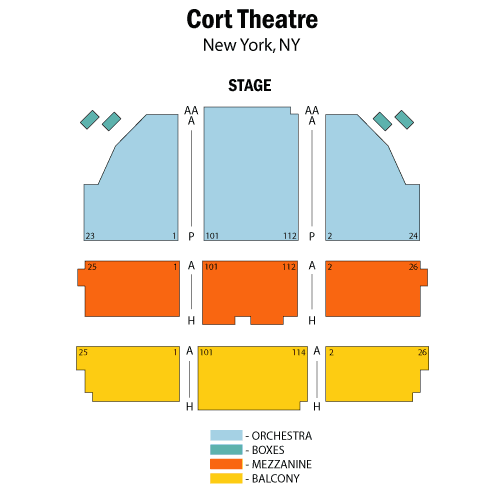 Mapa de asientos – James Earl Jones Theatre