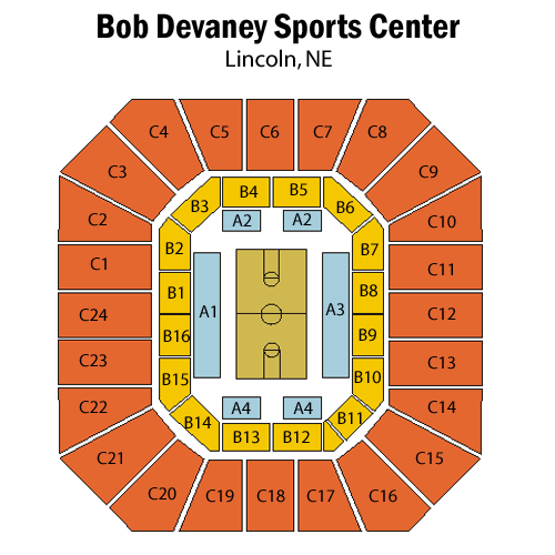 Seating chart – Bob Devaney Sports Center