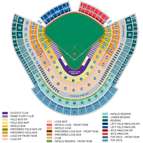 Seating chart – UNIQLO Field at Dodger Stadium
