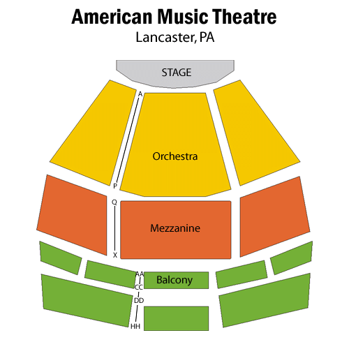 Mapa de asientos – American Music Theatre