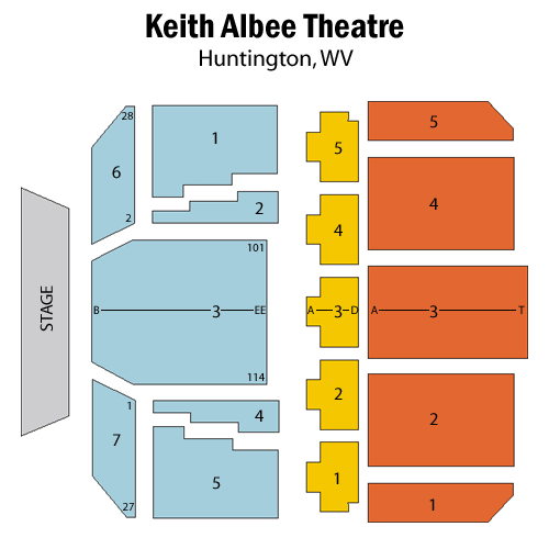 Mapa de asientos – Keith-Albee Theatre