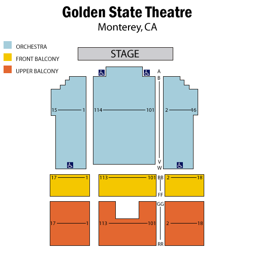 Seating chart – Golden State Theatre