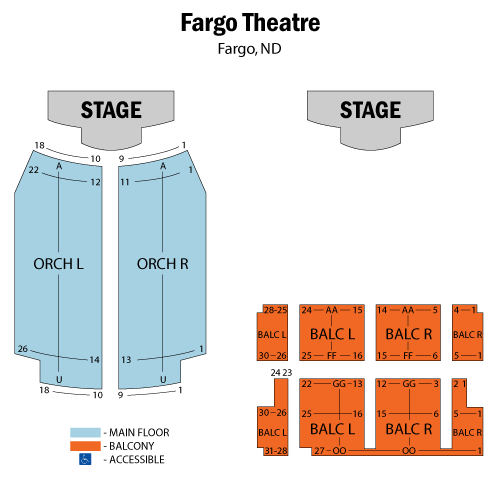 Seating chart – Fargo Theatre