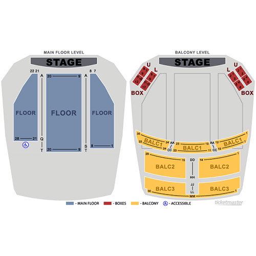 Seating chart – Belle Mehus Auditorium