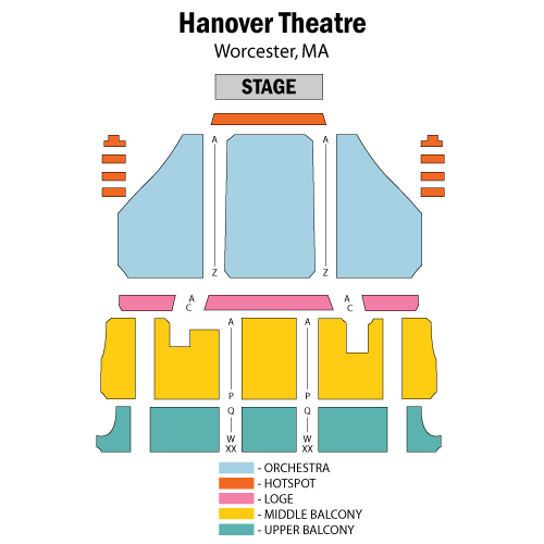 Seating chart – Hanover Theatre