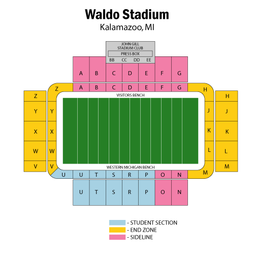 Mapa de asientos – Waldo Stadium