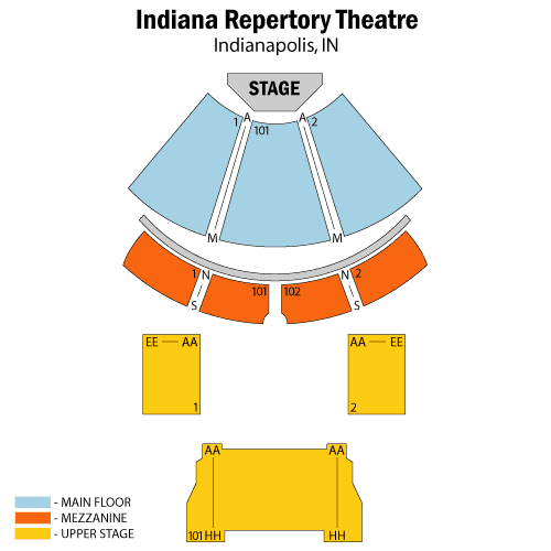 Mapa de asientos – Indiana Repertory Theatre